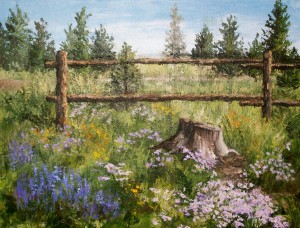 Colorado Meadow, Acrylic, 14" x 18"
